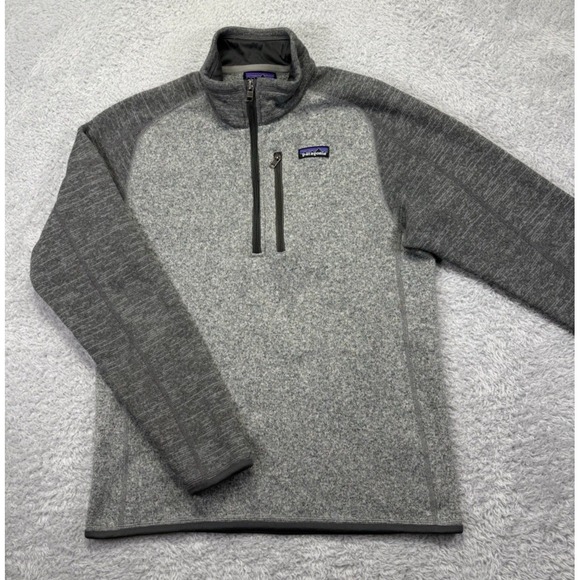 Patagonia Other - Patagonia Better Sweater Mens Medium Two Tone Gray Fleece 1/4 Zip Pullover